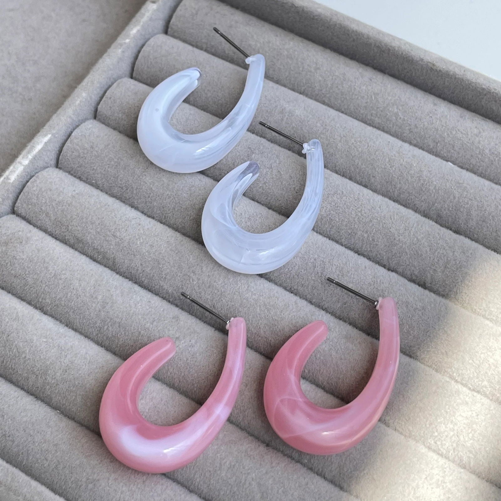 Acrylic Hoops | 2 Pairs - Earrings