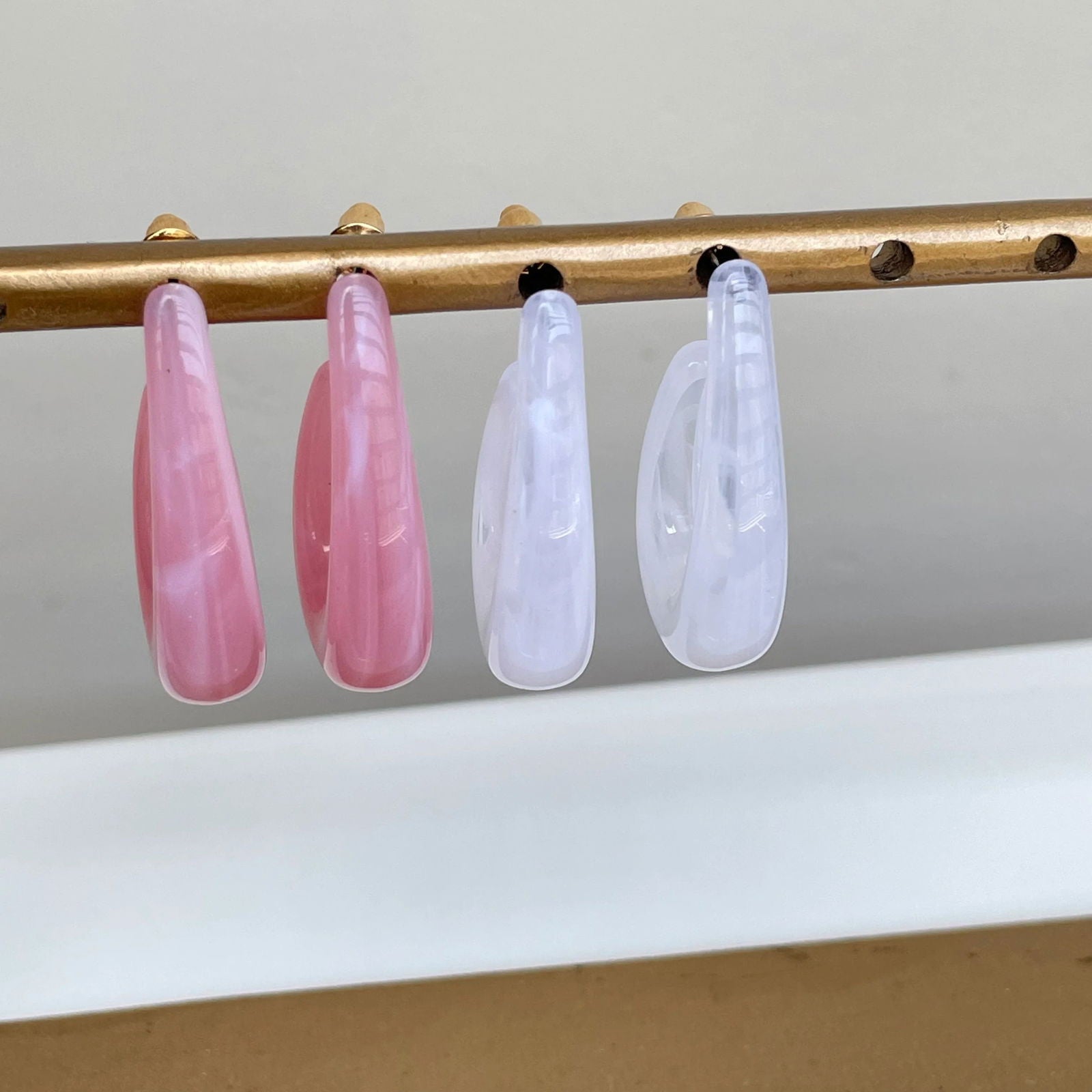 Acrylic Hoops | 2 Pairs - 