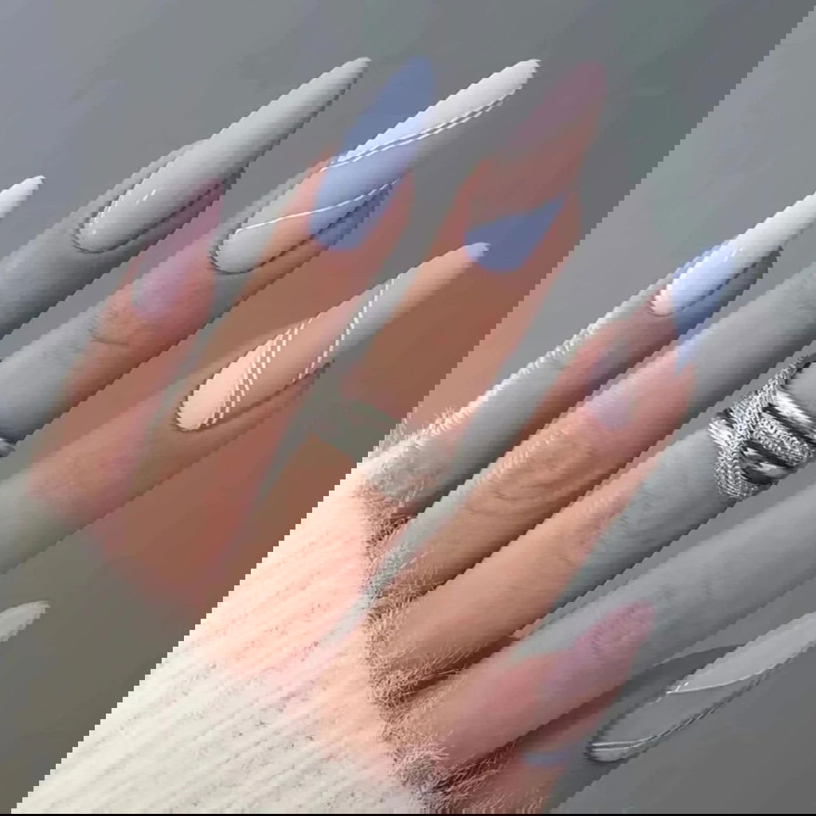 Almond Cotton Candy Nails - Press on Nails