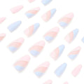 Almond Cotton Candy Nails - 