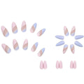 Almond Cotton Candy Nails - 