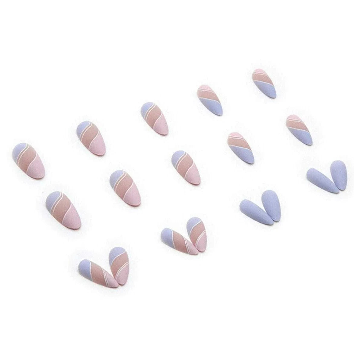 Almond Cotton Candy Nails - 