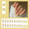 Almond Daisy Nails - 