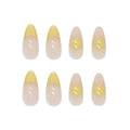 Almond Daisy Nails - 