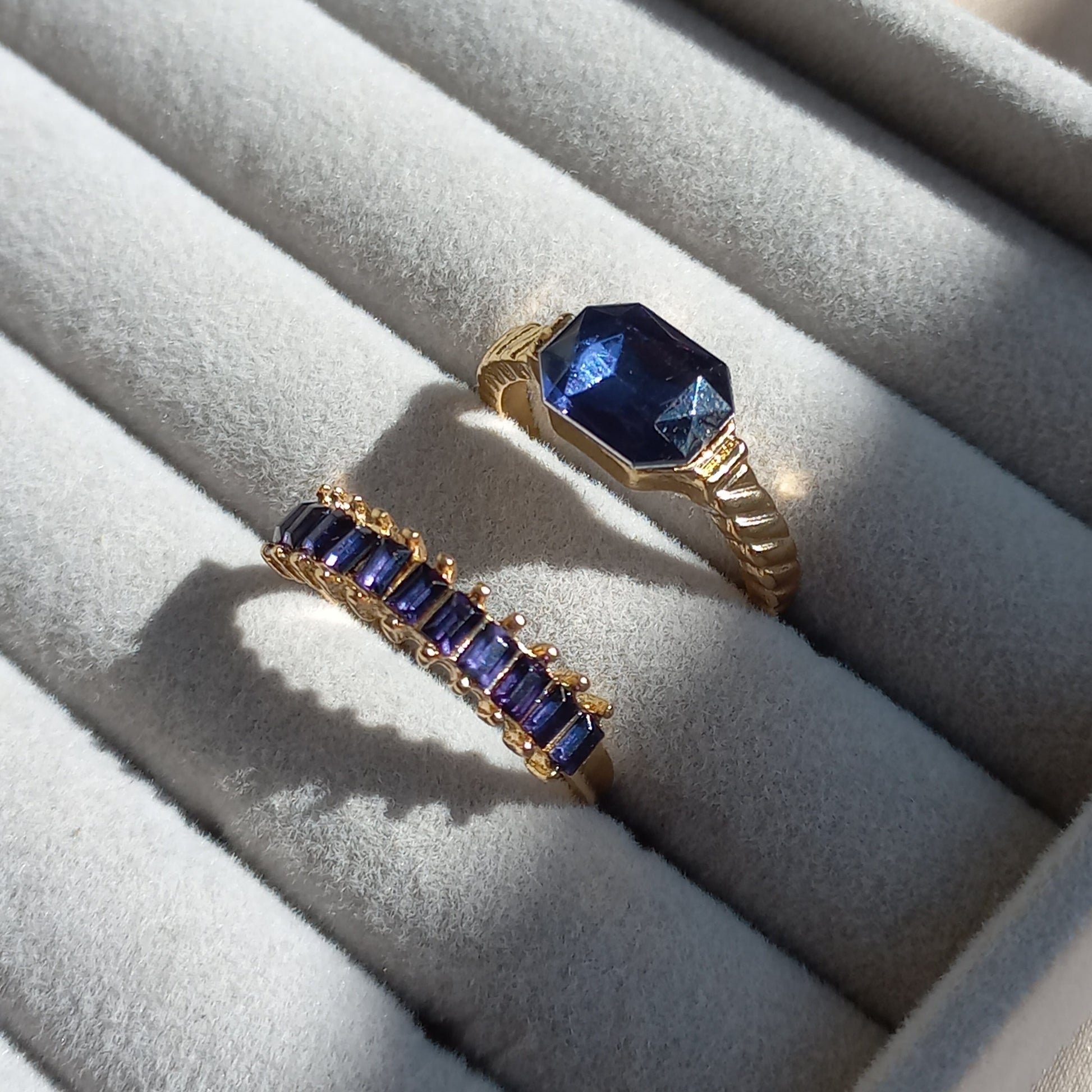 Blue Duo Ring Set | Size 7.5 - 