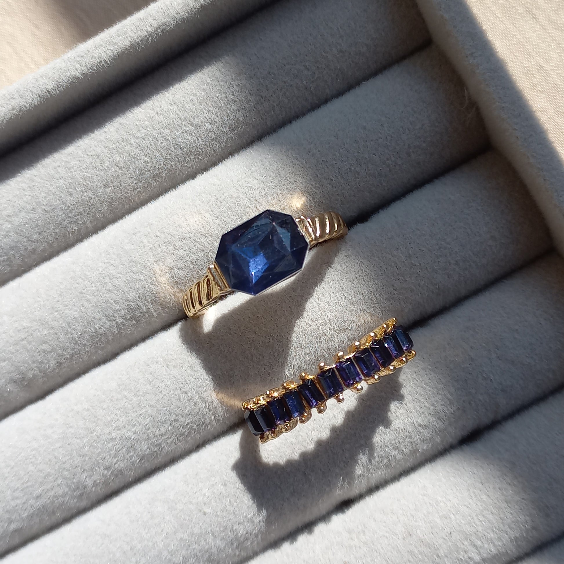 Blue Duo Ring Set | Size 7.5 - 