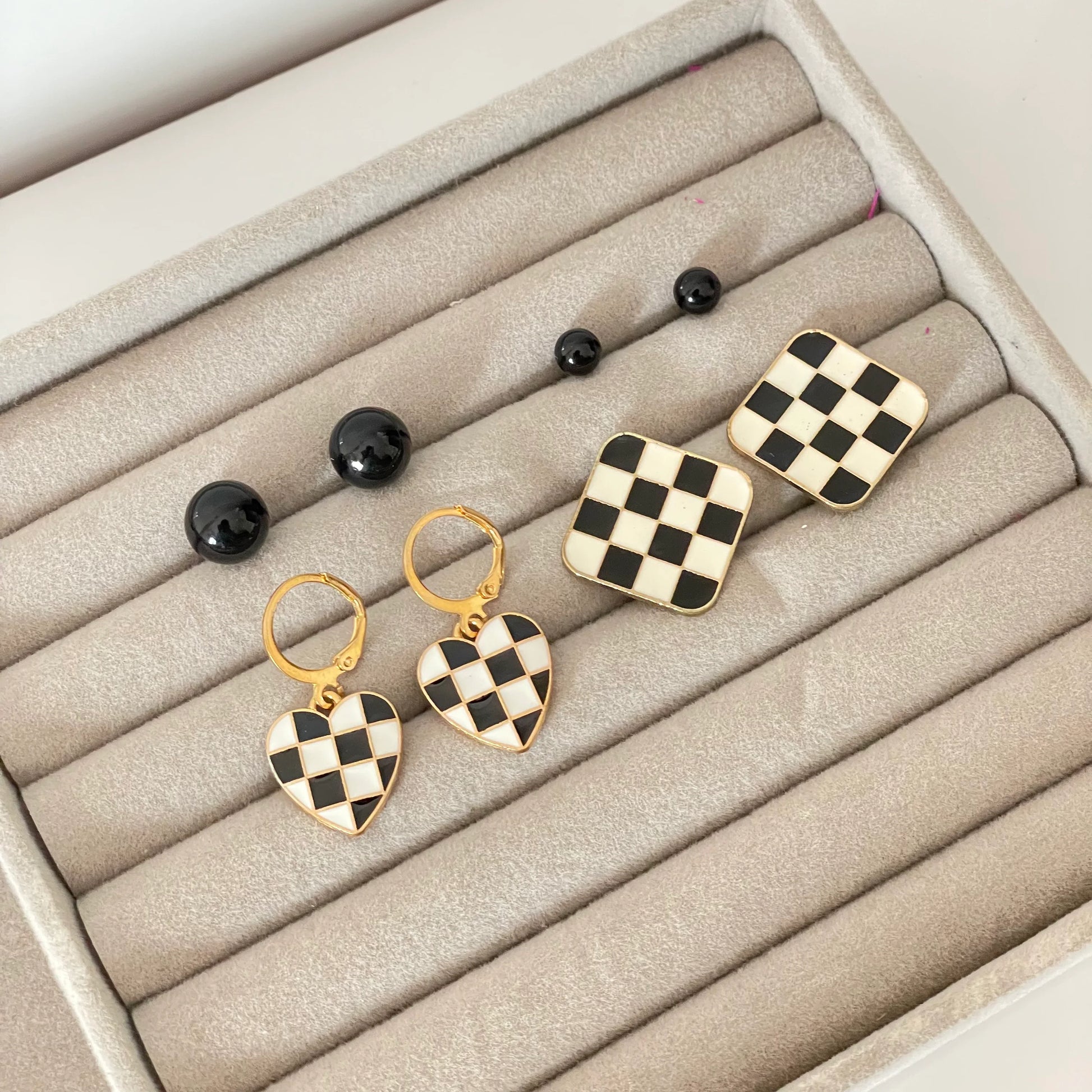 Checker Earrings - 