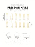 Coffin French Tip Nails - 
