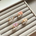 Colorful Butterfly Ring Set  | Size 7 - 