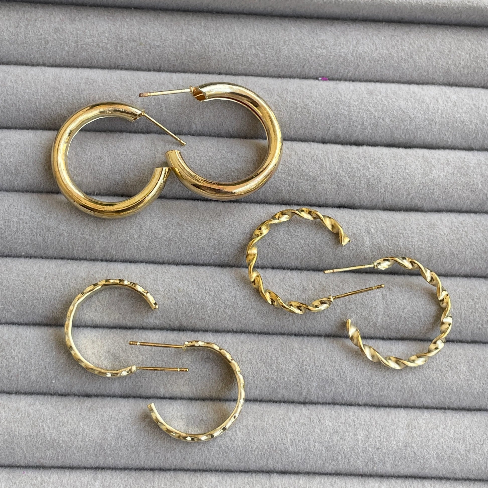 Gold Dust Hoops & Studs Set | 6 Pairs - 