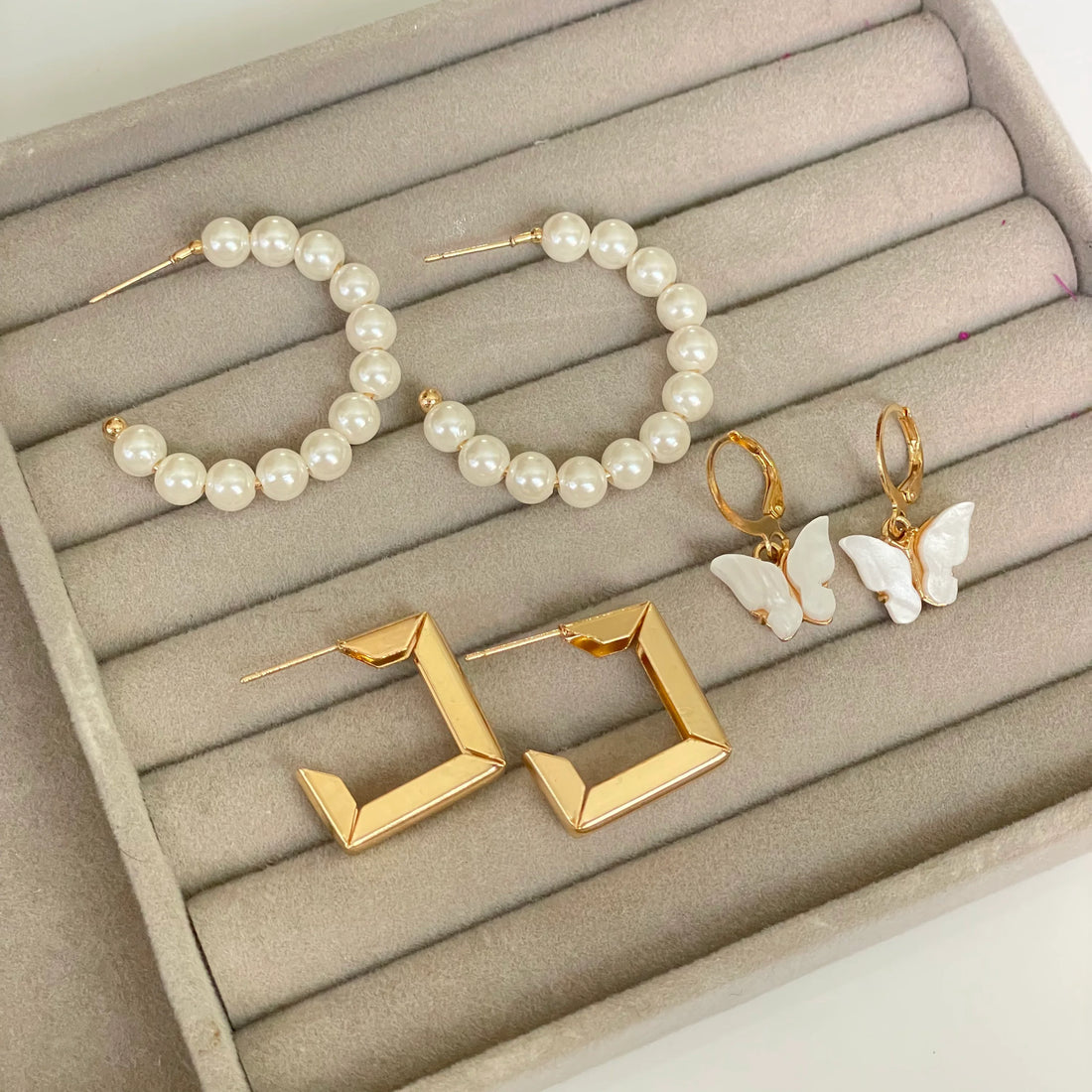 Leena Hoops Set | 3 Pairs - Earrings