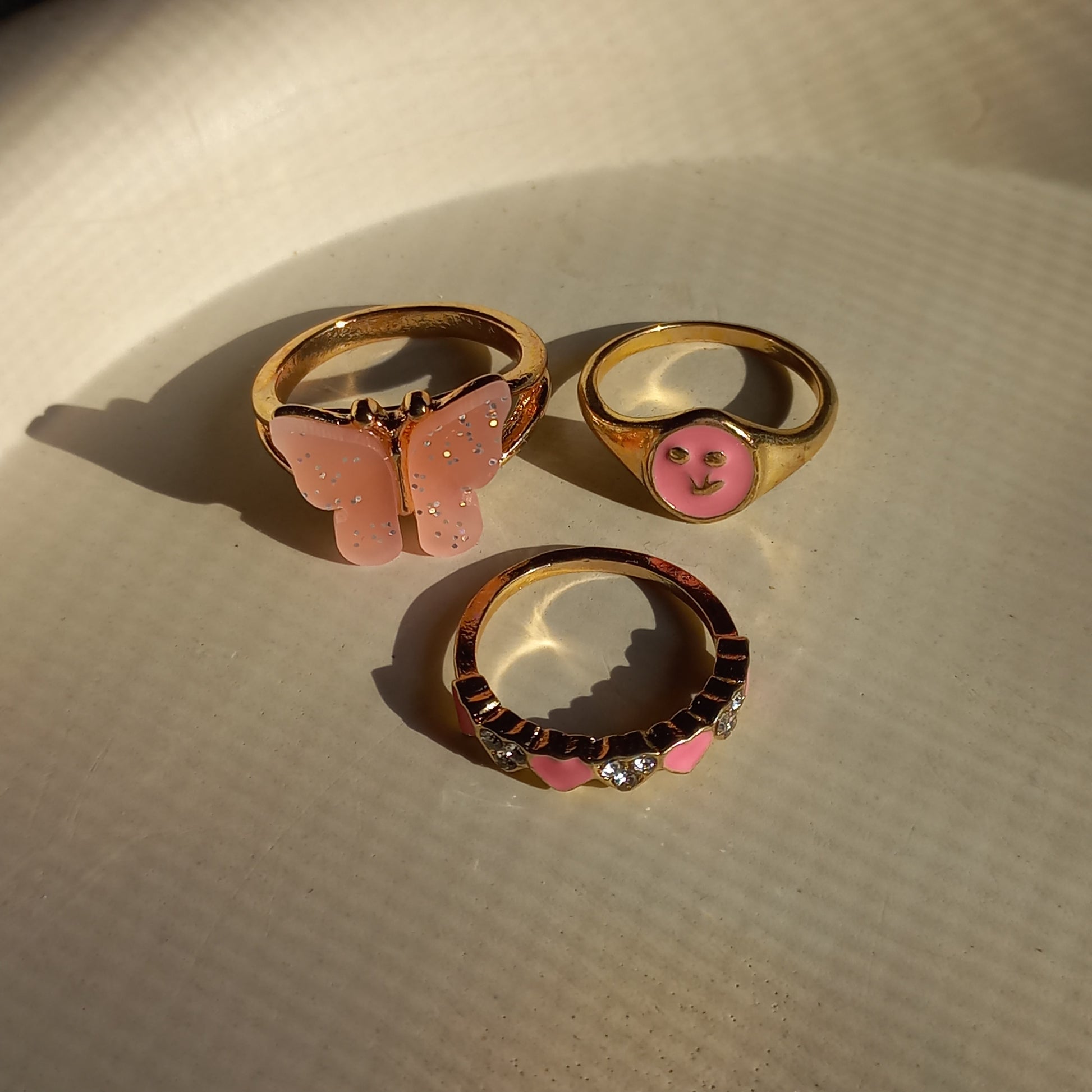 Pink Flutterby Ring Set | Size 7 - 