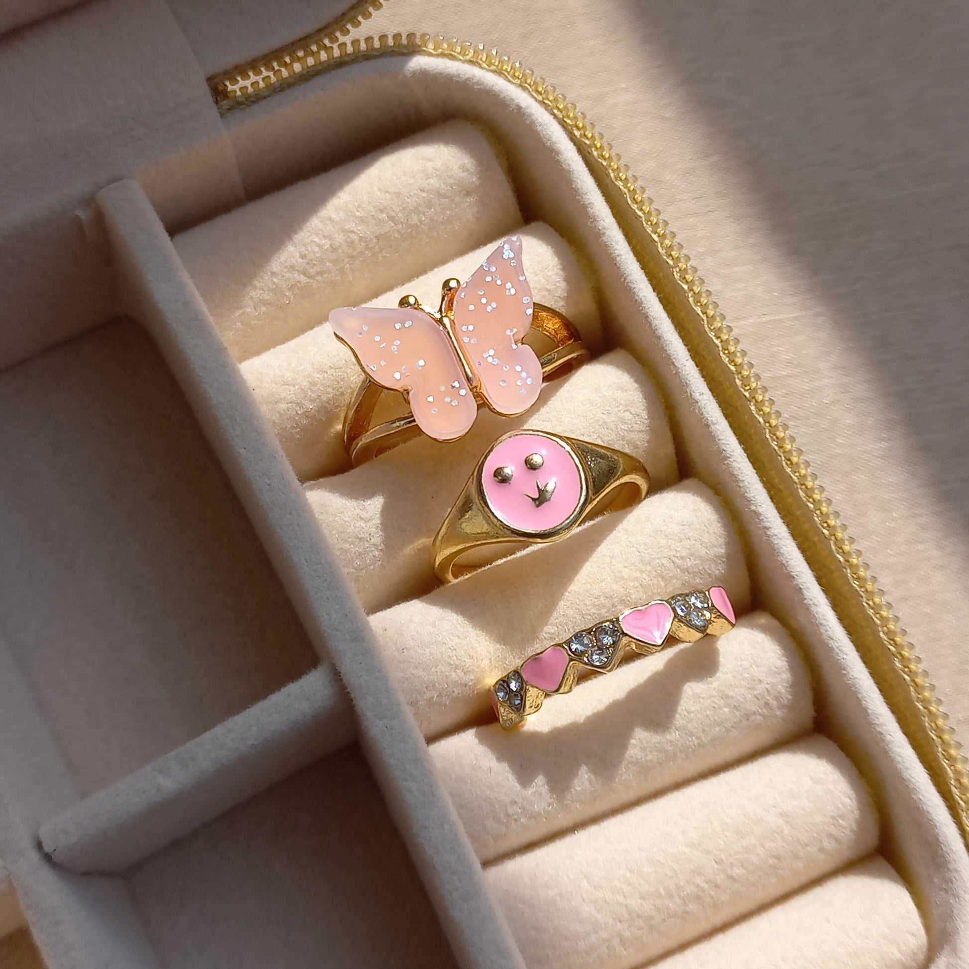 Pink Flutterby Ring Set | Size 7 - 