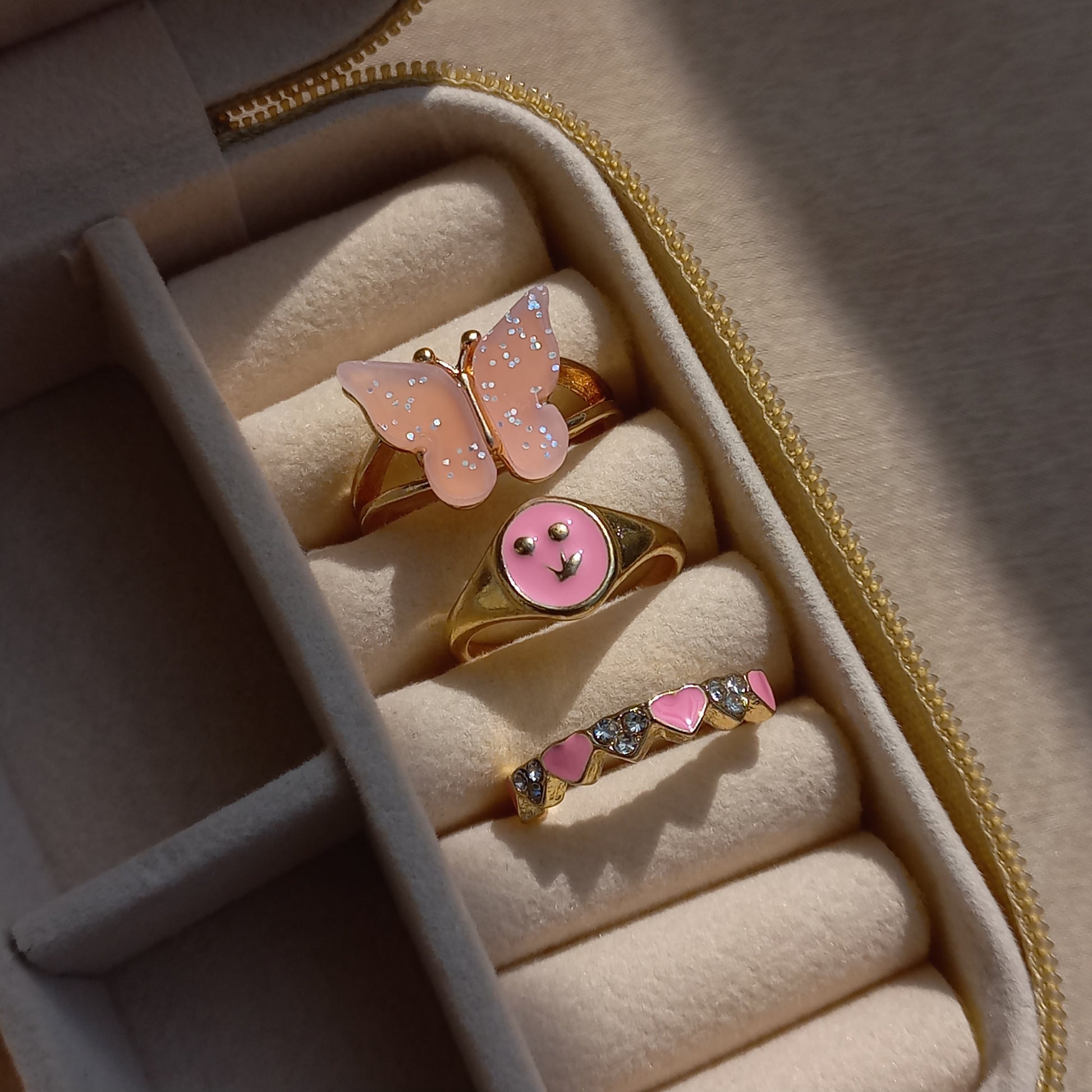 Pink Flutterby Ring Set | Size 7 - 