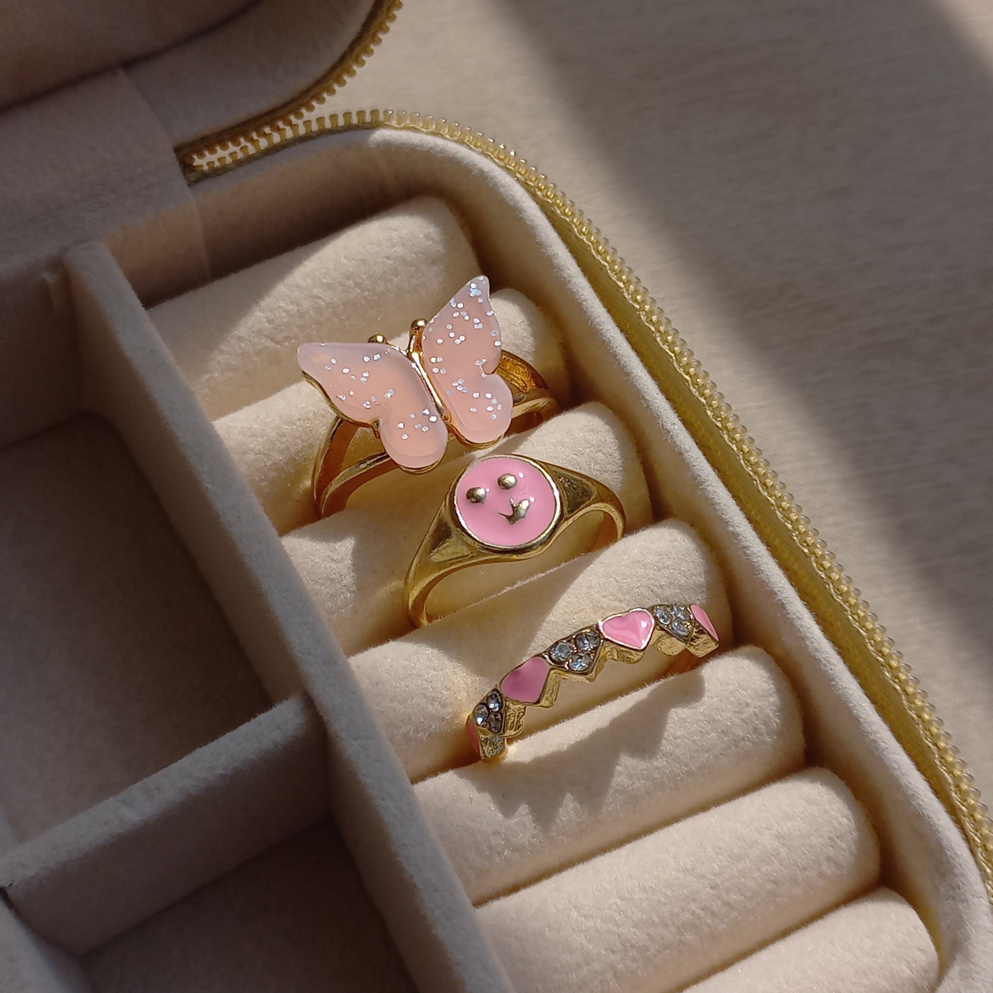 Pink Flutterby Ring Set | Size 7 - 