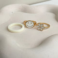Smiley Flora Ring Set | Size 6 - 