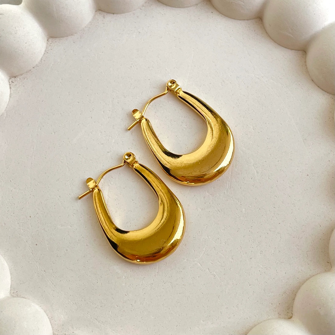 Stainless Steel Amelia Hoops - Earrings