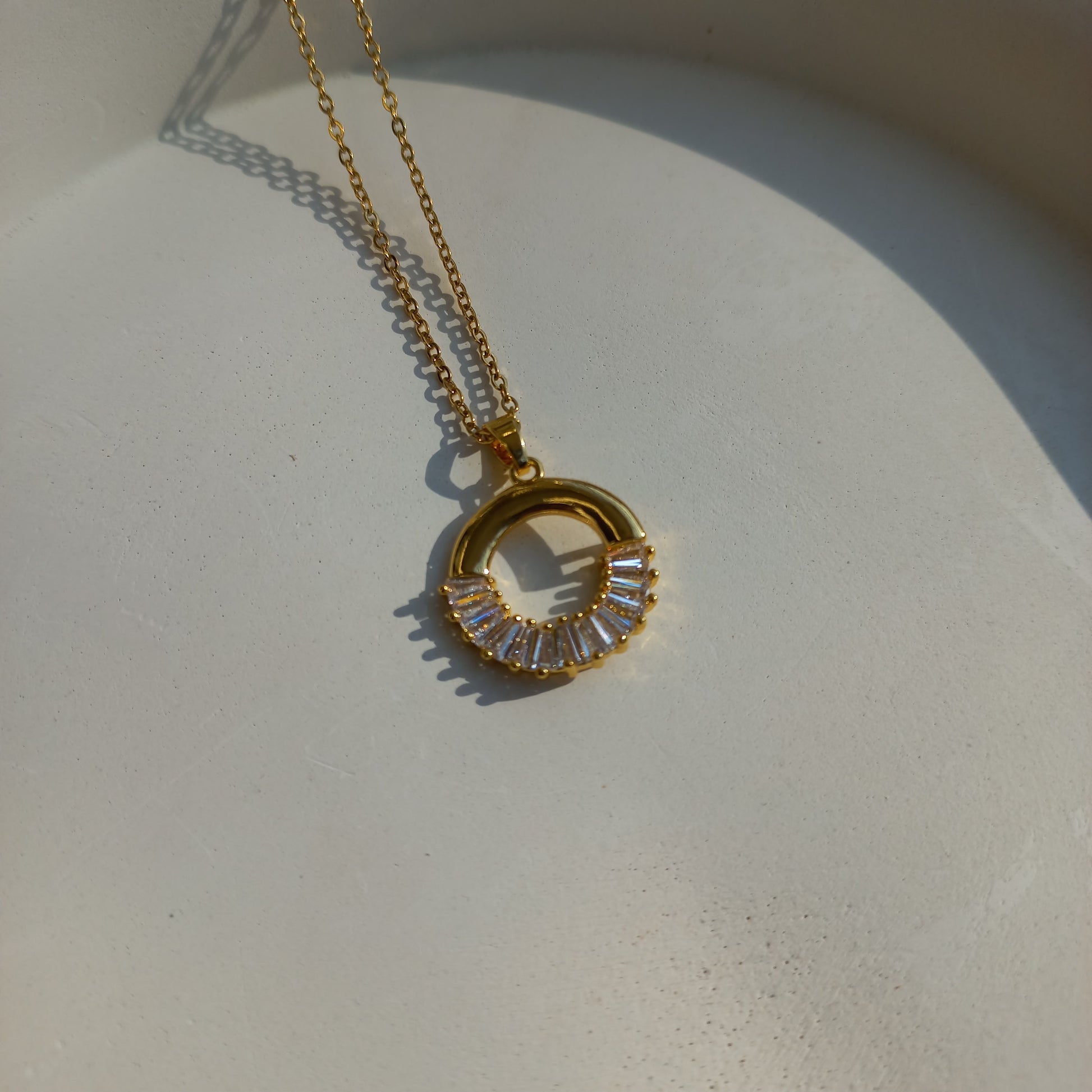 Stainless Steel Circular Pendant - 