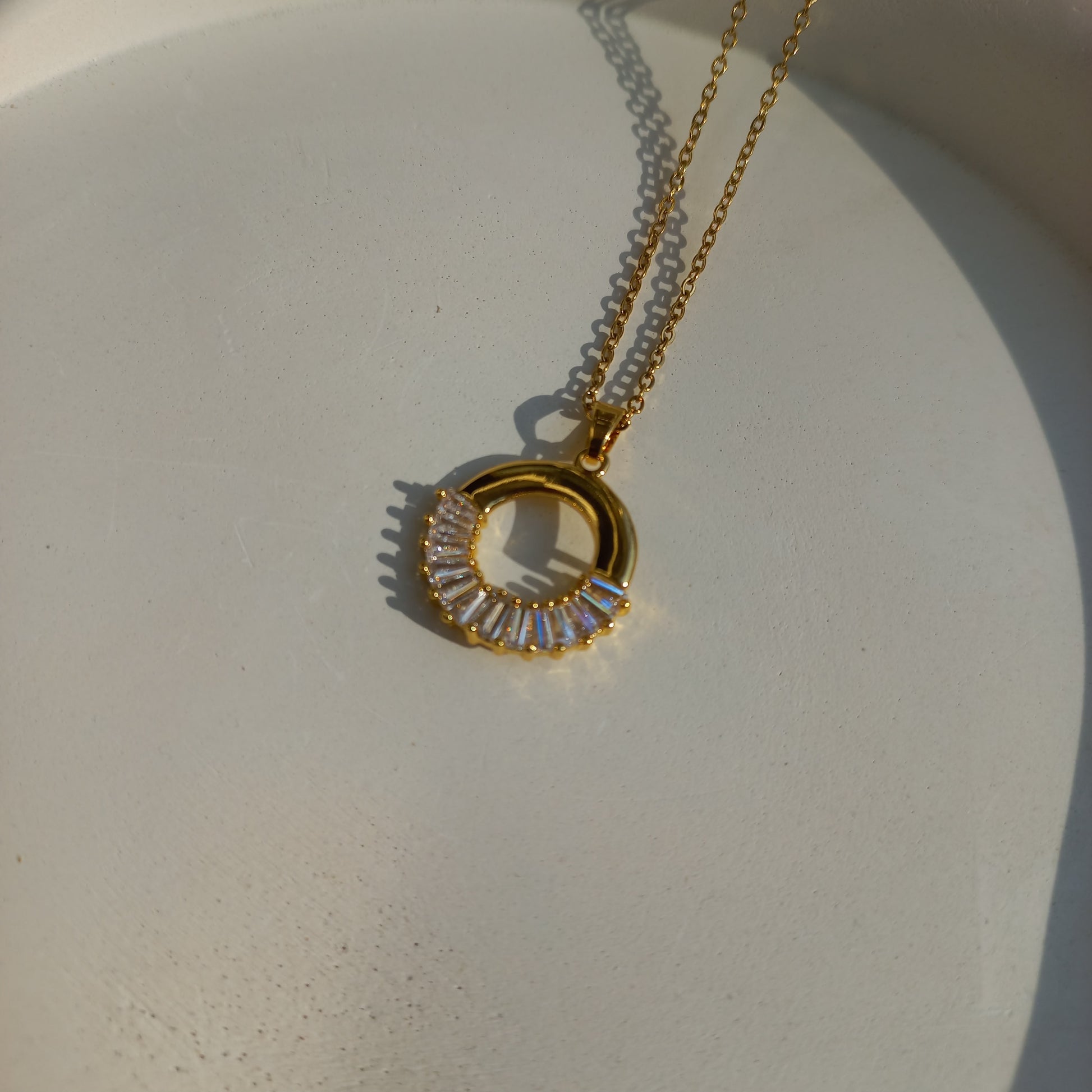 Stainless Steel Circular Pendant - 