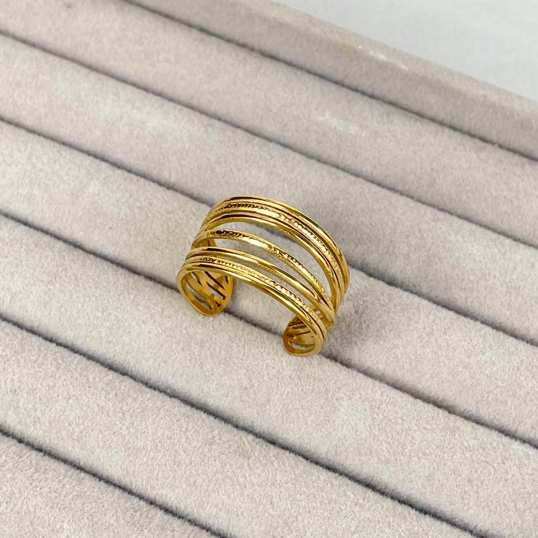 Stainless Steel Cove Ring (Adjustable) - Rings