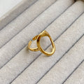 Stainless Steel Hollow Ring (Adjustable) - 