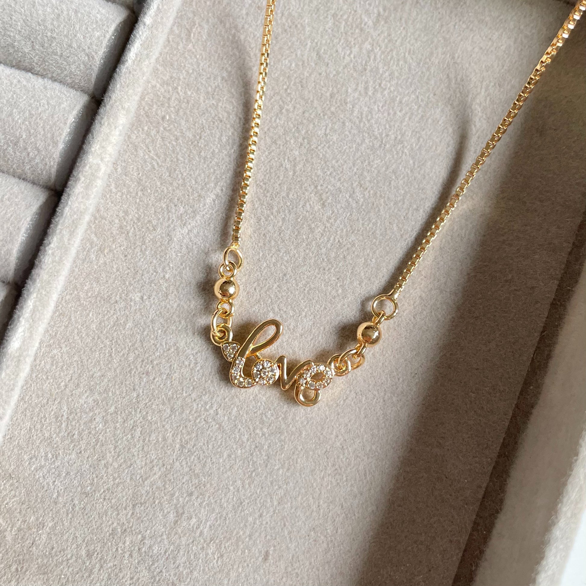 Studded Love Pendant | Tarnish-Free - 