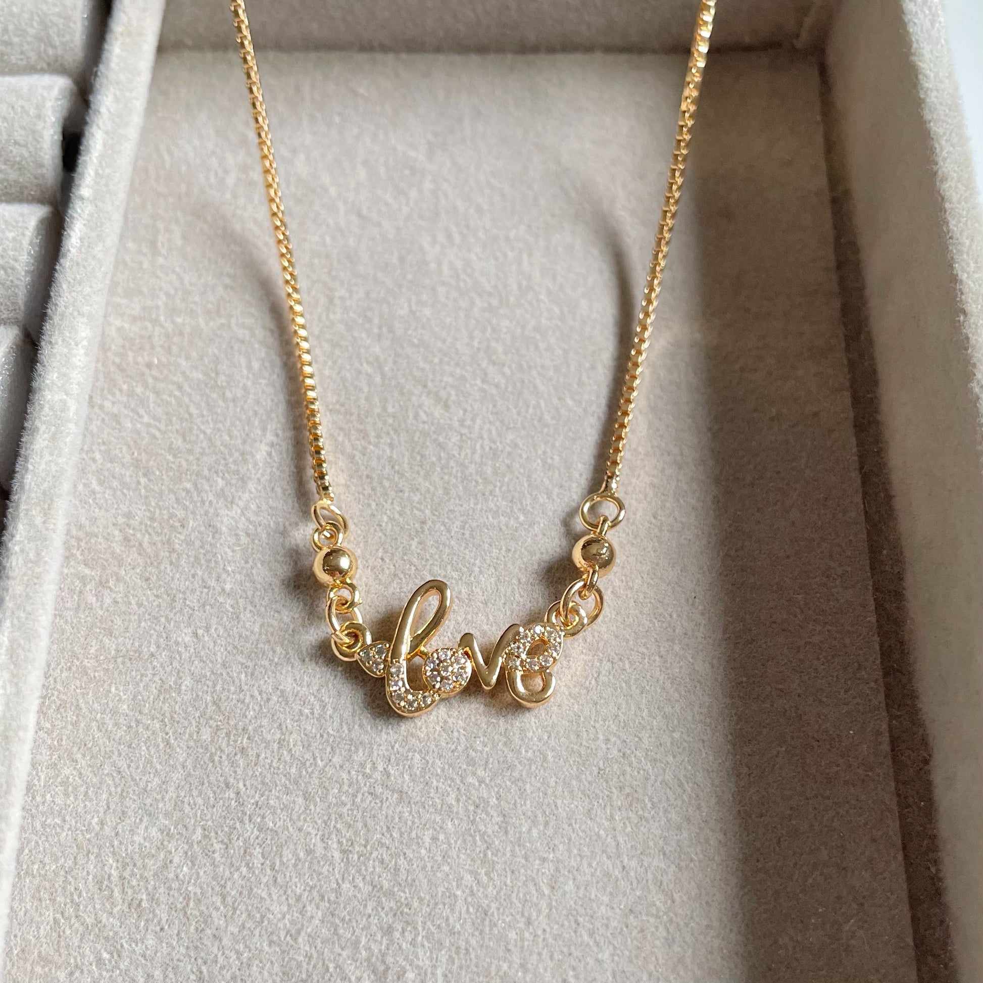 Studded Love Pendant | Tarnish-Free - 