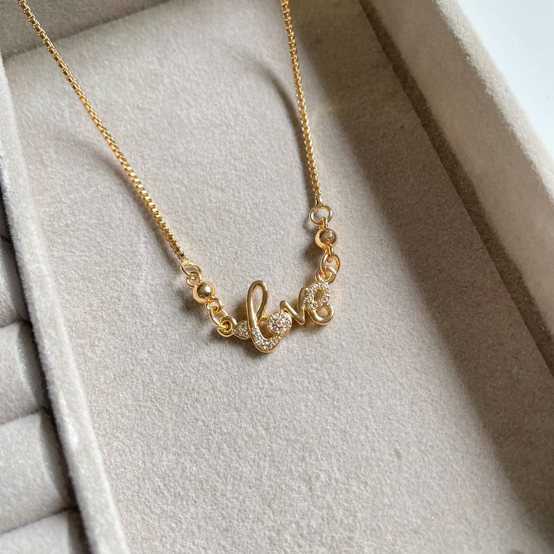 Studded Love Pendant | Tarnish-Free - 