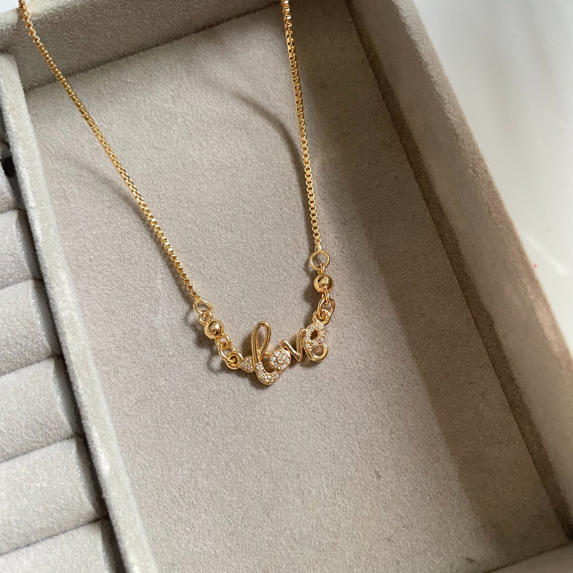 Studded Love Pendant | Tarnish-Free - 