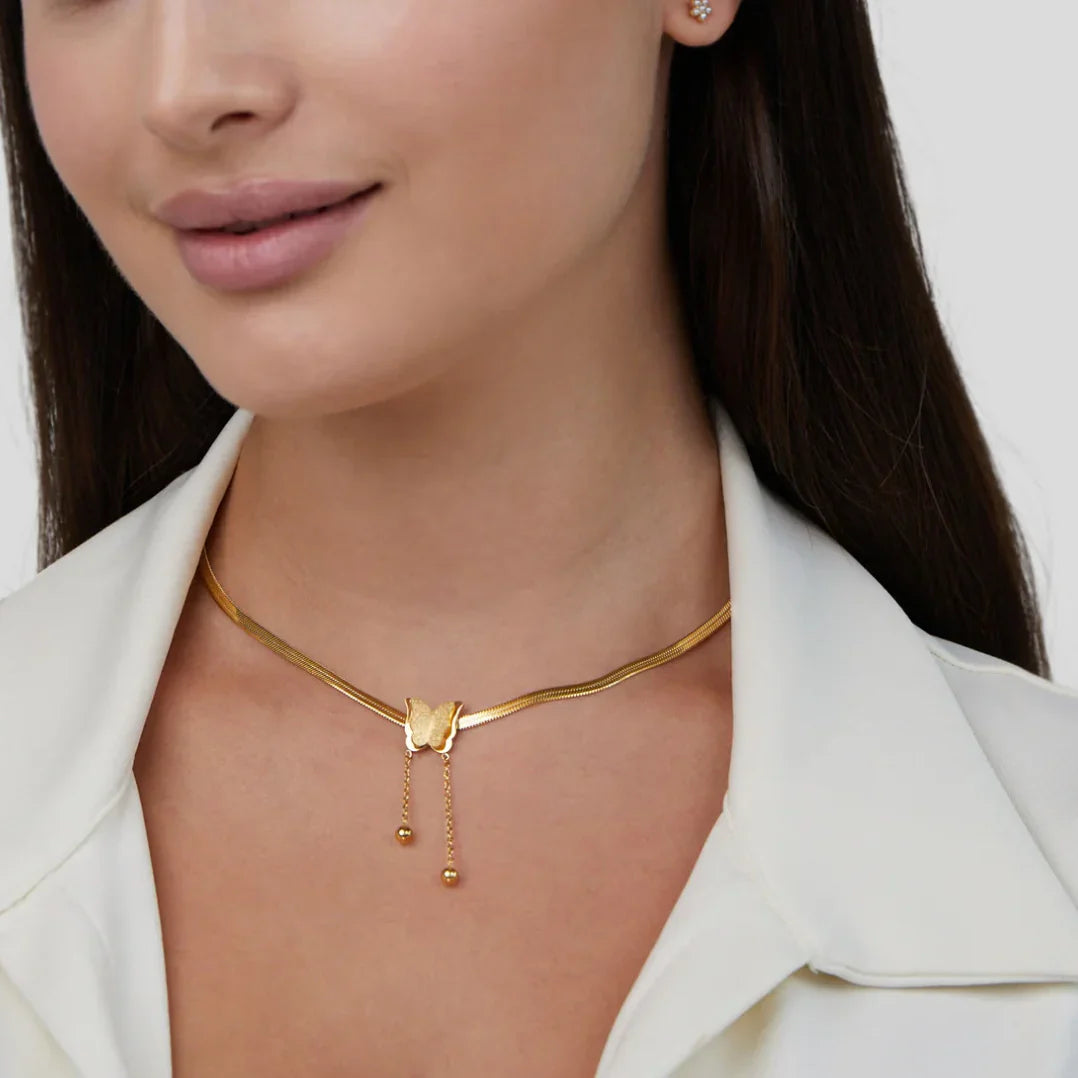 Stainless Steel Butterfly Necklace
