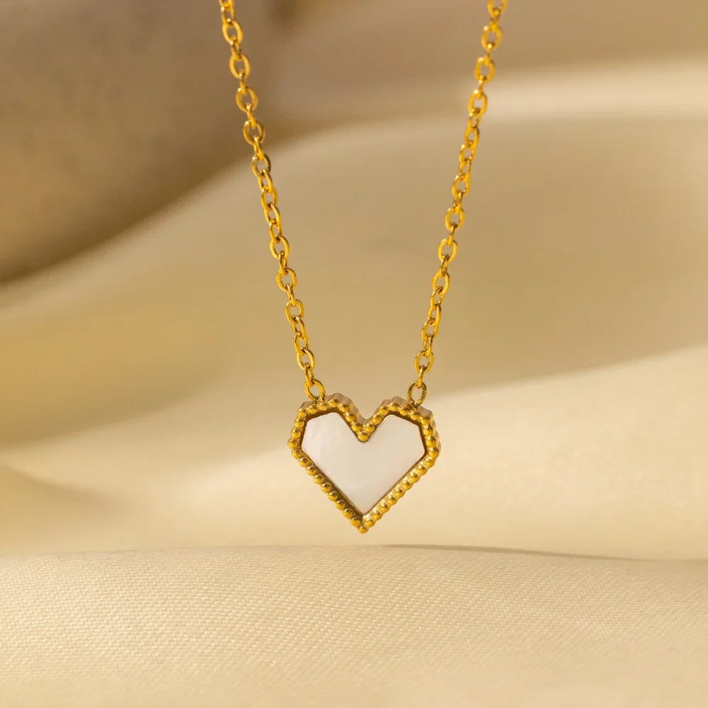 Cryptic Heart Pendant | Tarnish-Free