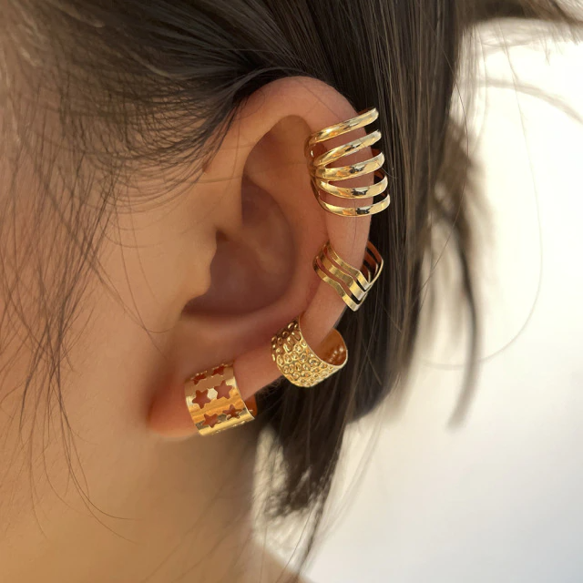 Set of 4 Geometric EarCuffs - Earrings