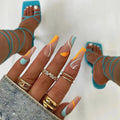 Coffin Tangy Twirl Nails - 