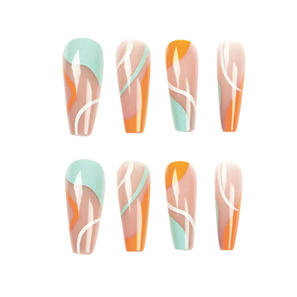 Coffin Tangy Twirl Nails - 