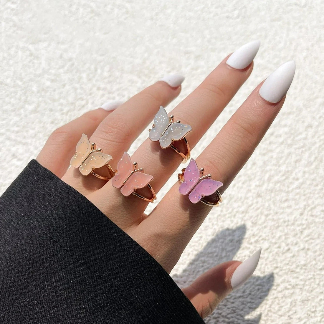 Colorful Butterfly Ring Set  | Size 7 - Rings