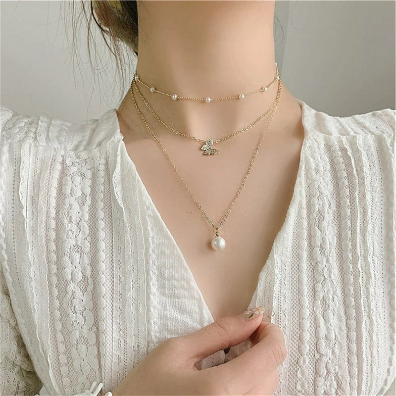 Ethereal Layered Necklace - Necklaces