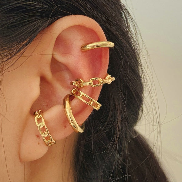 Hollow Chain EarCuffs - Earrings