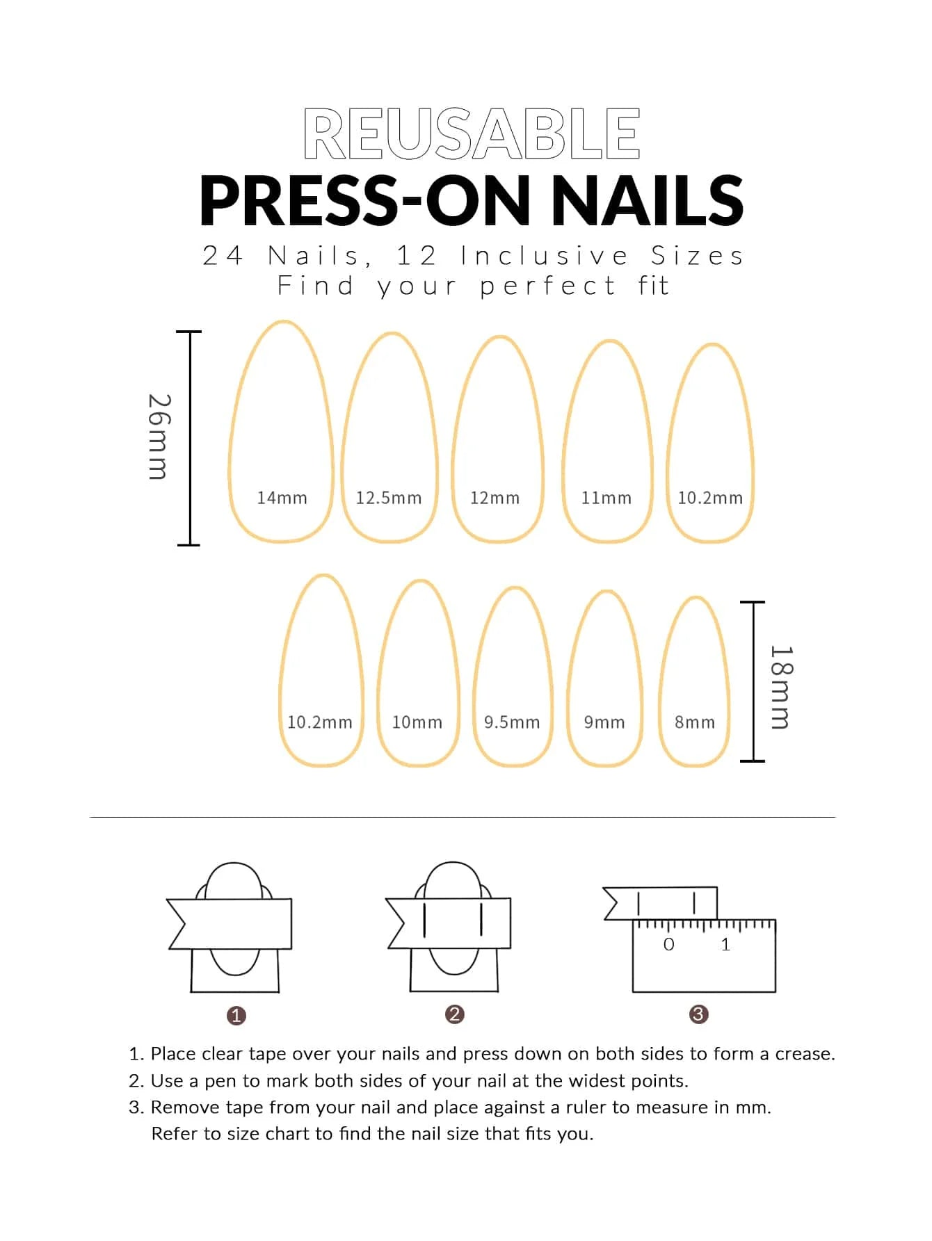 Long Almond Onyx Nails - 