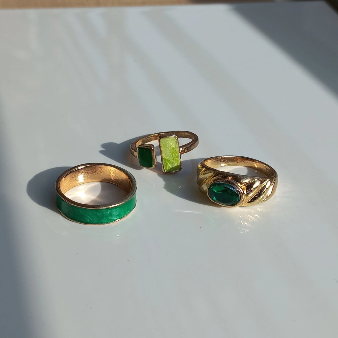 Lush Green Ring Set | Size 6.5 - Rings