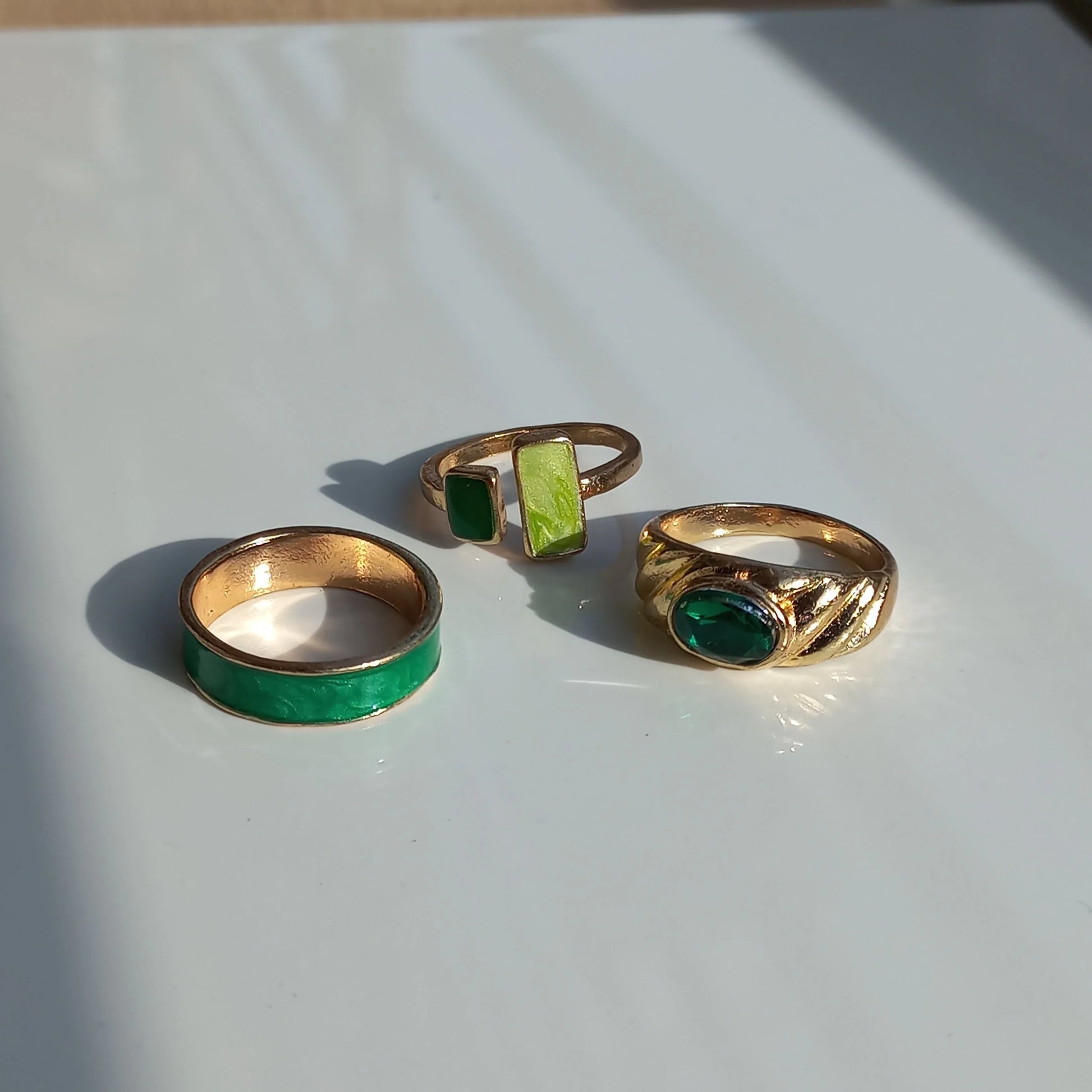 Lush Green Ring Set | Size 6.5 - 