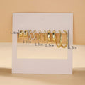 Shein Faux Pearl Metal Hoops | 5 Pairs - 