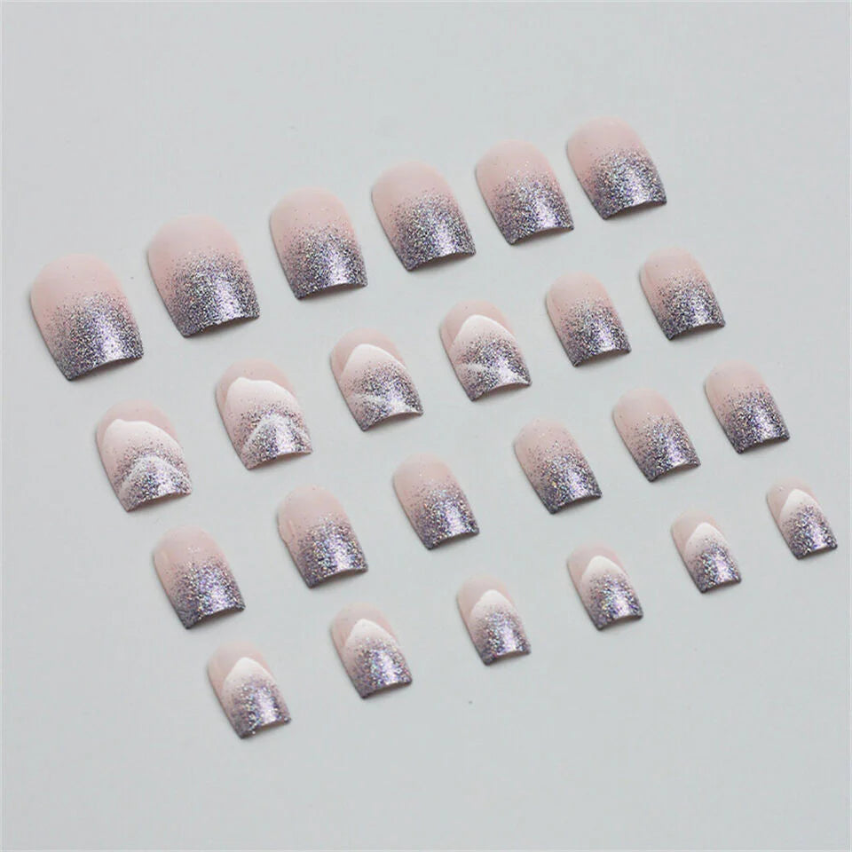 Square Glitter Rush Nails - 
