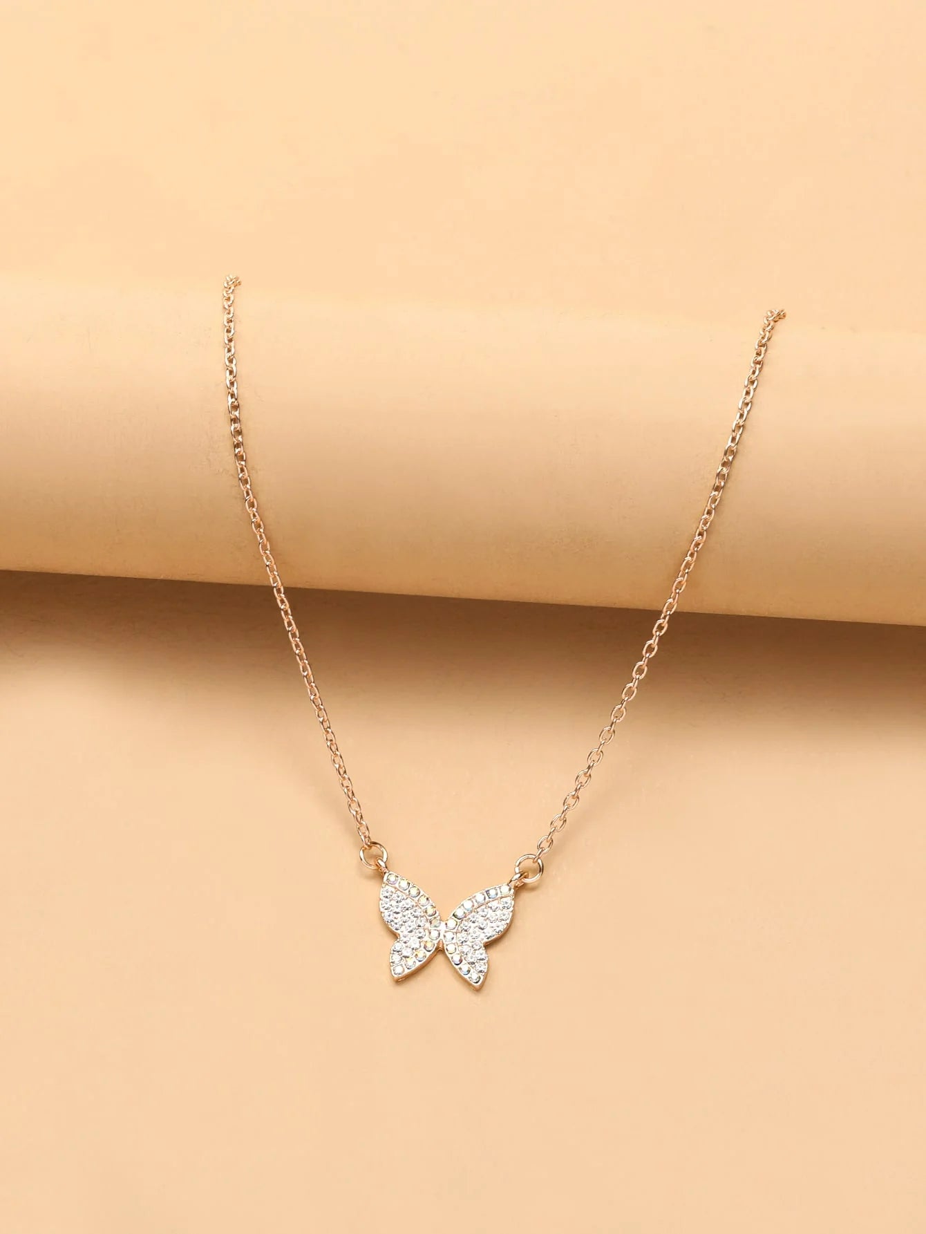 Studded Butterfly Pendant - 